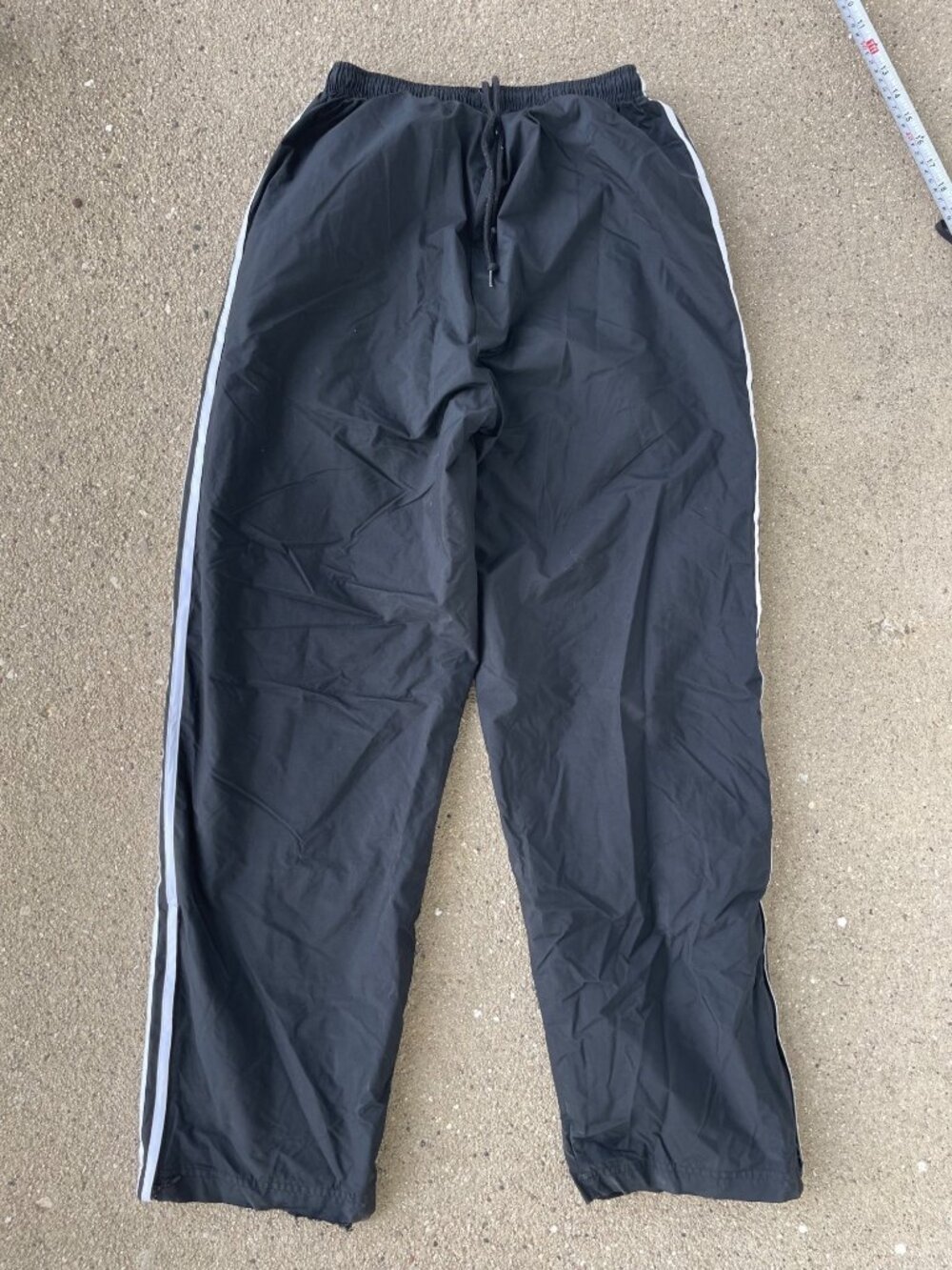 Vintage Y2K Adidas Track Pants Black Mens M Streetwear 3 Stripe 2001 Rave Goth - Picture 3 of 12